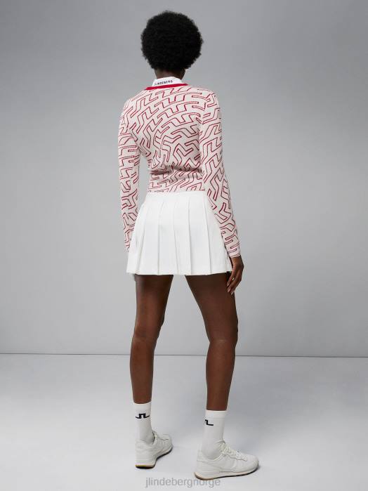 J.Lindeberg kvinner odessa cardigan bro swirl hvit klær F8642829