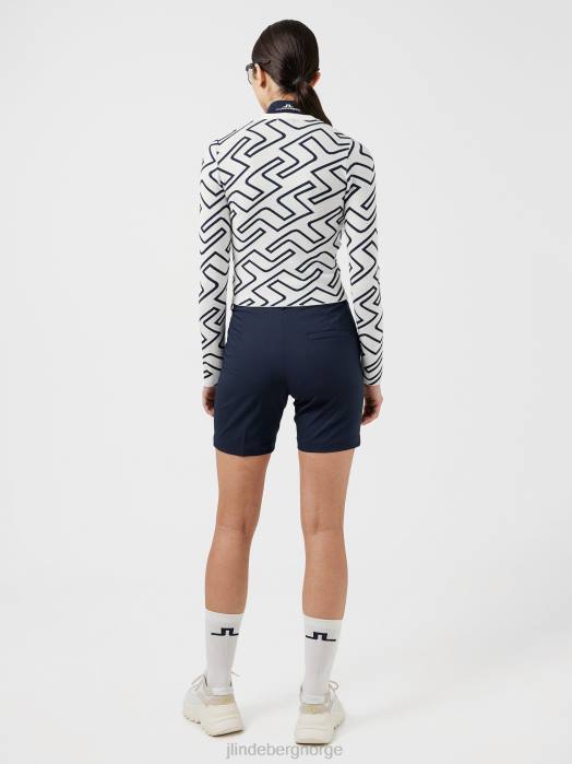 J.Lindeberg kvinner odessa golf cardigan marinebromonogram klær F8642832