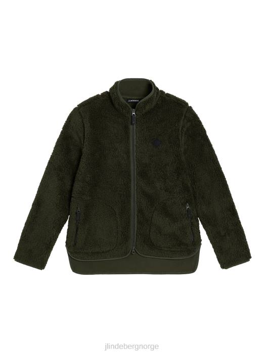 J.Lindeberg kvinner patricia pile fleecejakke Skoggrønn klær F8642815