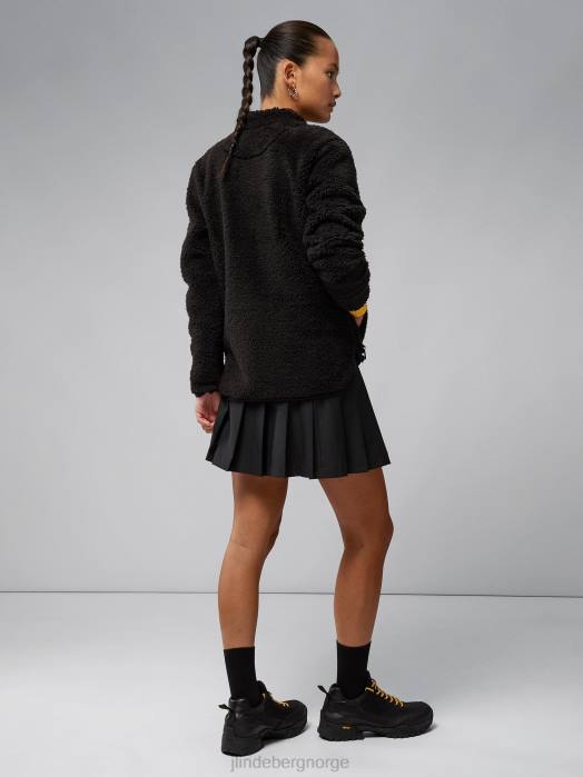 J.Lindeberg kvinner patricia pile fleecejakke svart klær F8642814