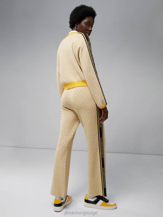 J.Lindeberg kvinner wendy cardigan hvit monogramsjekk klær F8642821