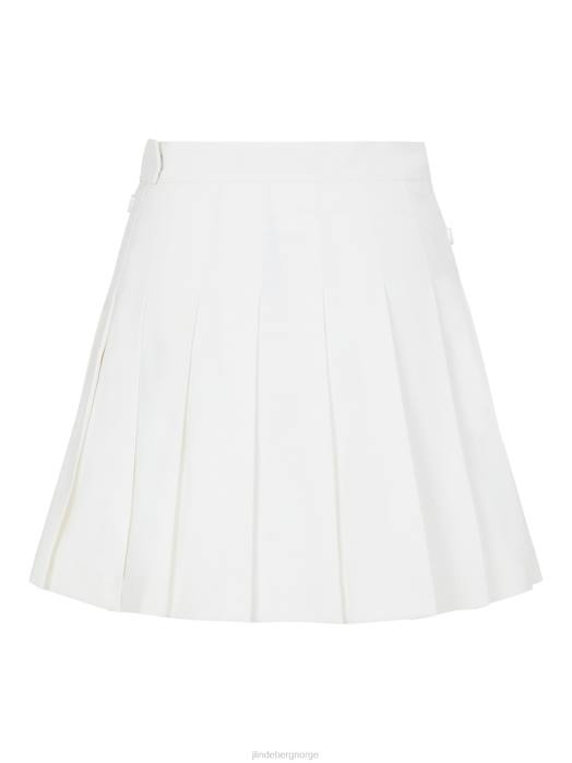 J.Lindeberg kvinner adina golfskjørt hvit klær F8642759