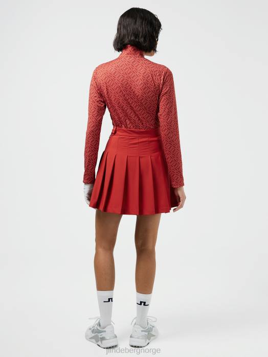 J.Lindeberg kvinner adina golfskjørt ketchup klær F8642731