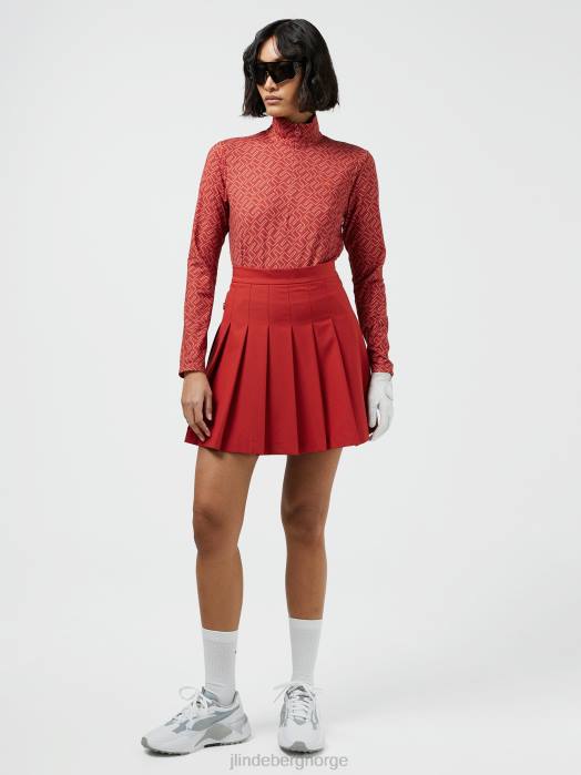 J.Lindeberg kvinner adina golfskjørt ketchup klær F8642731