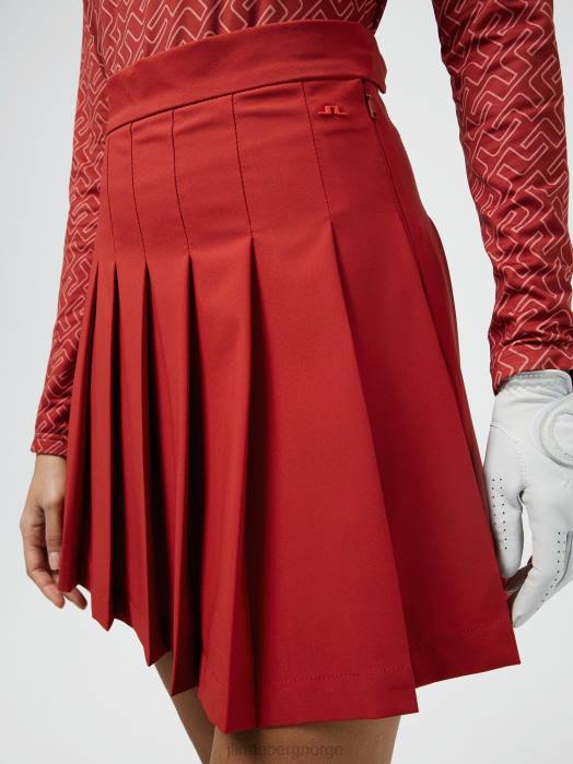 J.Lindeberg kvinner adina golfskjørt ketchup klær F8642731