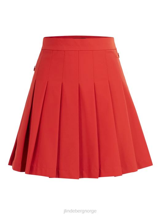 J.Lindeberg kvinner adina golfskjørt ketchup klær F8642731