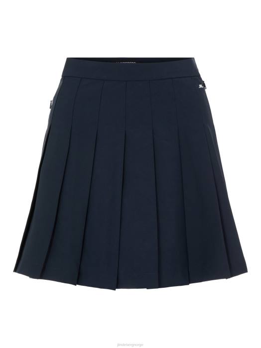 J.Lindeberg kvinner adina golfskjørt marinen klær F8642760