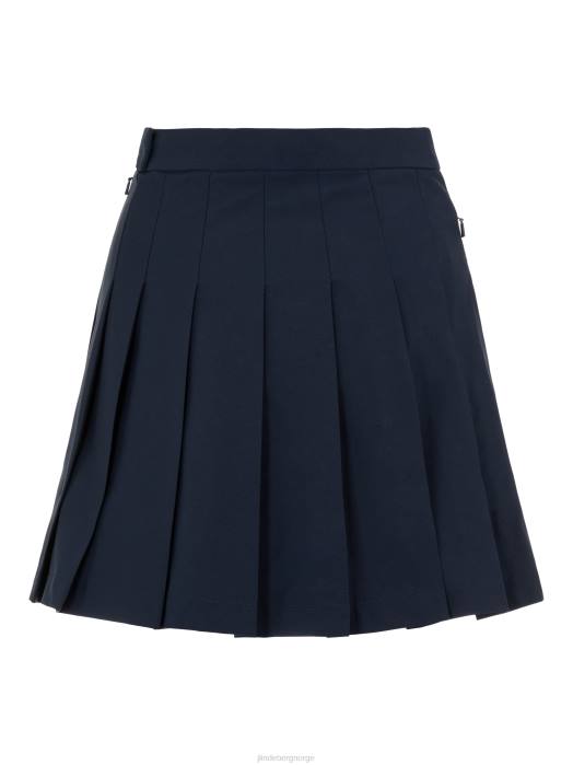 J.Lindeberg kvinner adina golfskjørt marinen klær F8642760