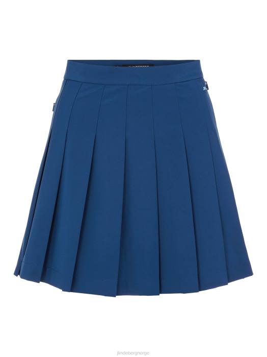 J.Lindeberg kvinner adina golfskjørt midnatt blå klær F8642762