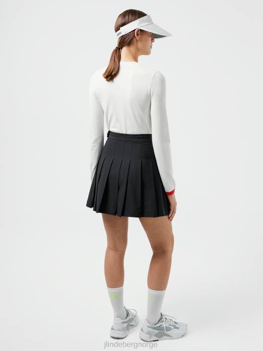 J.Lindeberg kvinner adina golfskjørt svart klær F8642730