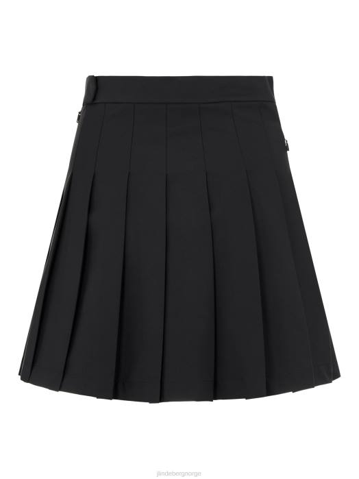 J.Lindeberg kvinner adina golfskjørt svart klær F8642761