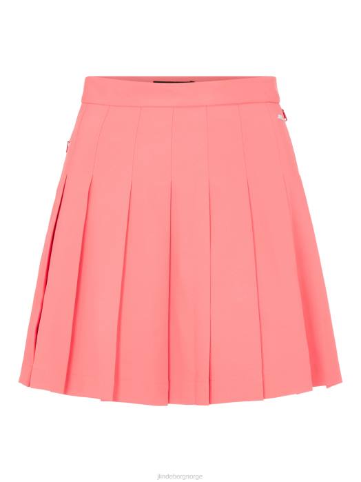 J.Lindeberg kvinner adina golfskjørt tropiske koraller klær F8642763