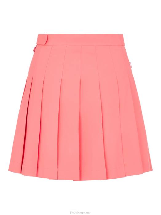 J.Lindeberg kvinner adina golfskjørt tropiske koraller klær F8642763