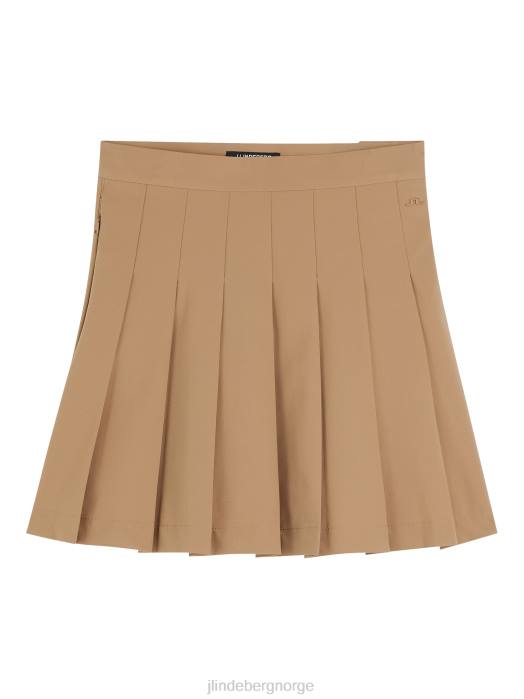 J.Lindeberg kvinner adina skjørt tiger brun klær F8642691