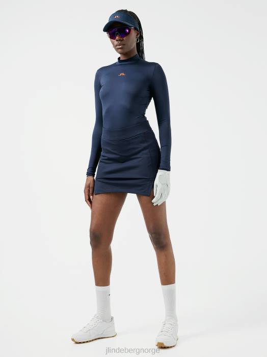J.Lindeberg kvinner amelie golfskjørt marinen klær F8642713