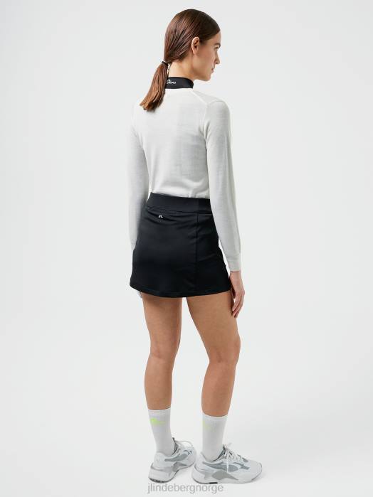 J.Lindeberg kvinner amelie golfskjørt svart klær F8642711