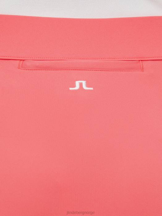 J.Lindeberg kvinner amelie mellomlangt skjørt tropiske koraller klær F8642749