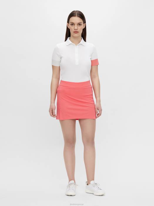 J.Lindeberg kvinner amelie mellomlangt skjørt tropiske koraller klær F8642749