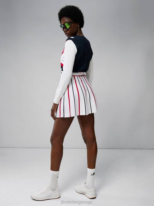 J.Lindeberg kvinner elvestrikket skjørt hvit klær F8642656