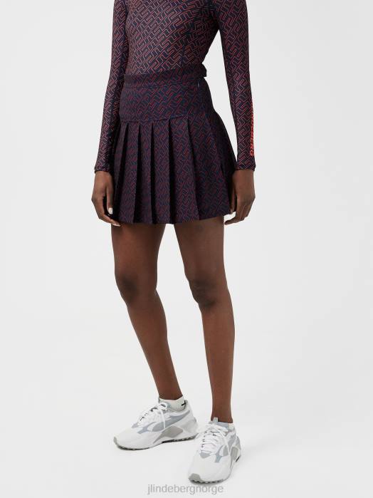 J.Lindeberg kvinner golfskjørt med adina-trykk ketchup bridge monogram klær F8642707