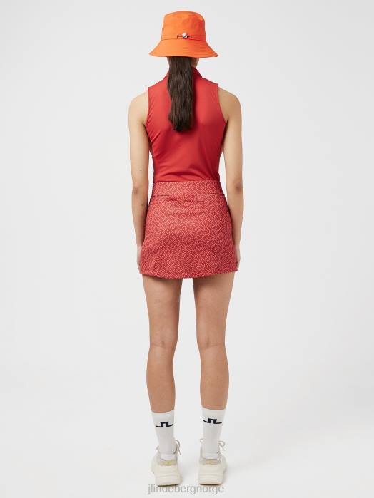 J.Lindeberg kvinner golfskjørt med amelietrykk falmet rosebromonogram klær F8642722