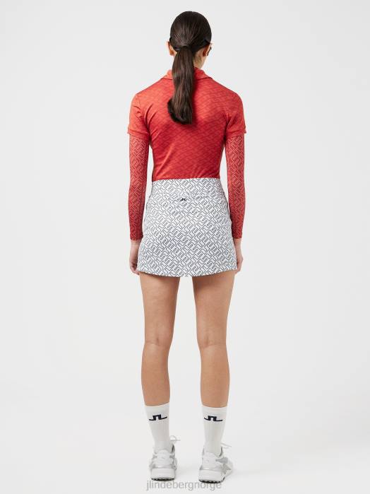 J.Lindeberg kvinner golfskjørt med amelietrykk marinebromonogram klær F8642721