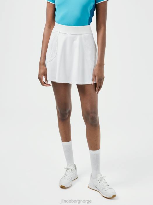 J.Lindeberg kvinner imani golfskjørt hvit klær F8642727