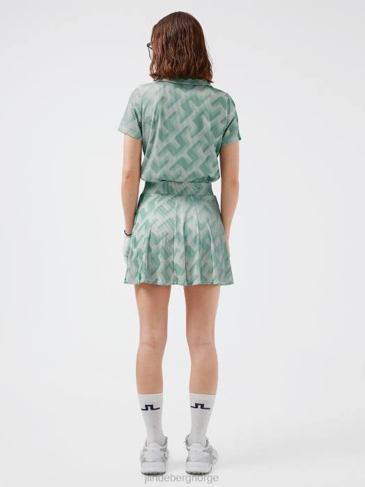 J.Lindeberg kvinner jolie 3d-print golfskjørt grønt 3d-bromonogram klær F8642701