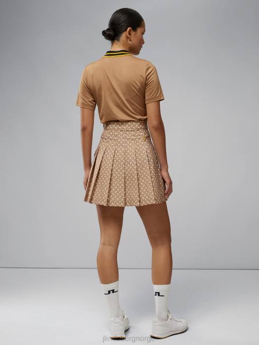 J.Lindeberg kvinner skjørt med adina-trykk tigermonogramsjekk klær F8642687