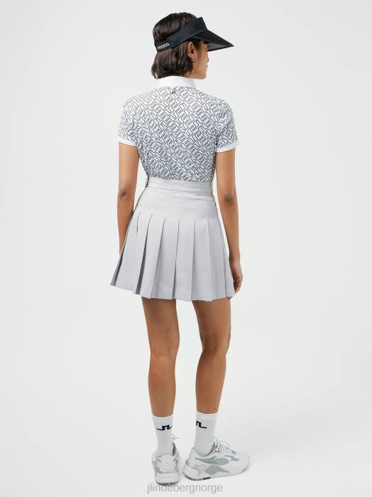 J.Lindeberg kvinner tour tech print golfpolo marinebromonogram klær F8642618