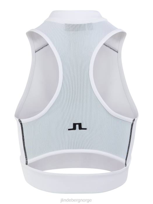 J.Lindeberg kvinner aysa golftopp hvit klær F8642640