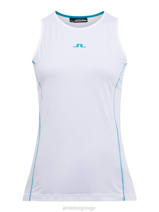 J.Lindeberg kvinner majken topp hvit klær F8642596