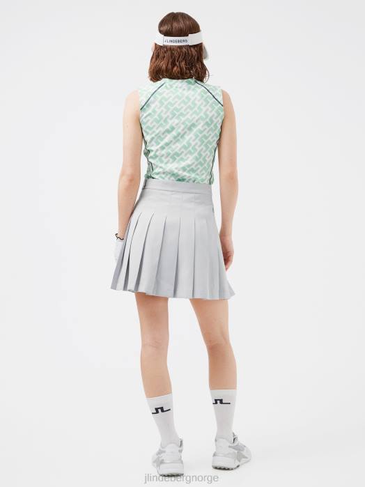 J.Lindeberg kvinner mona ermeløs golftopp vårknopp 3d bromonogram klær F8642591