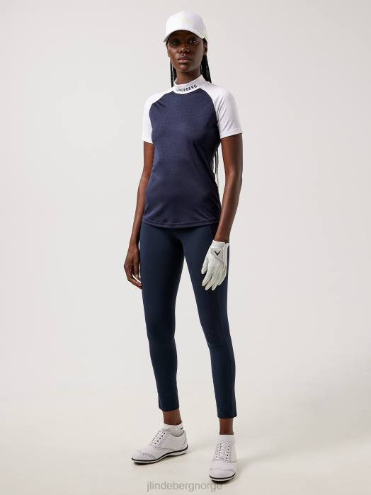 J.Lindeberg kvinner zelda golftopp marineblå kroko klær F8642644