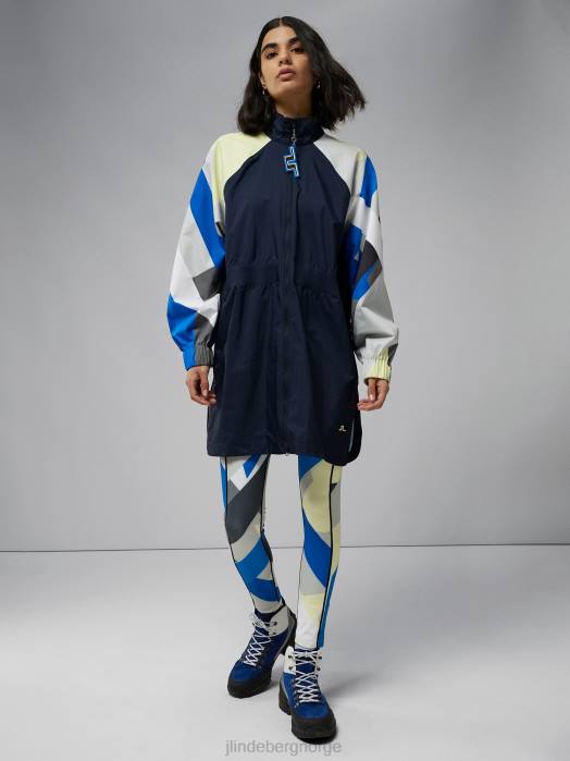 J.Lindeberg kvinner anastasia lang jakke marinen klær F8642847