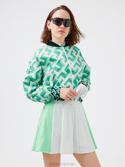 J.Lindeberg kvinner audrey golfjakke grønt 3d-bromonogram klær F8642859