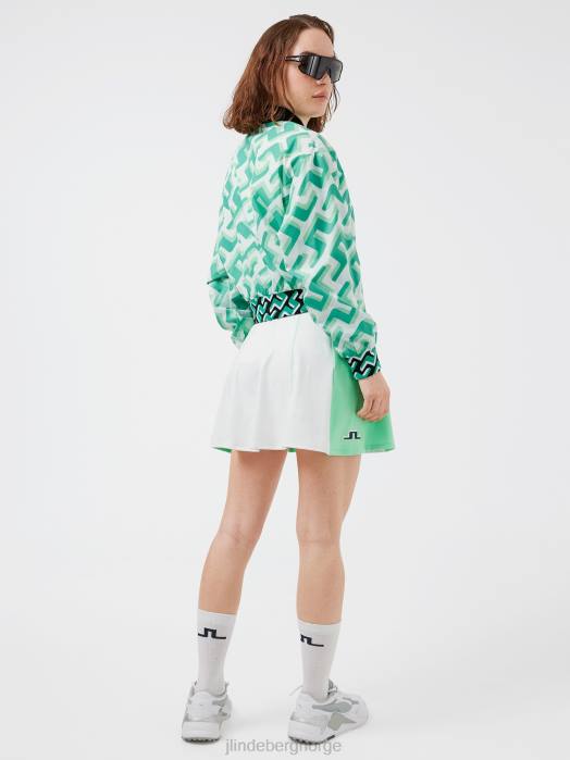 J.Lindeberg kvinner audrey golfjakke grønt 3d-bromonogram klær F8642859