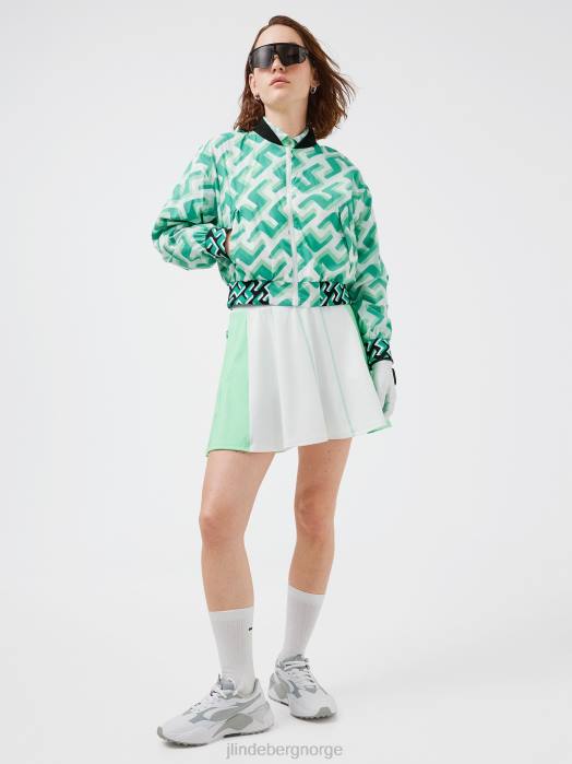 J.Lindeberg kvinner audrey golfjakke grønt 3d-bromonogram klær F8642859