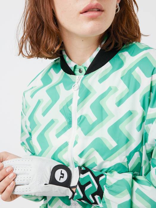 J.Lindeberg kvinner audrey golfjakke grønt 3d-bromonogram klær F8642859