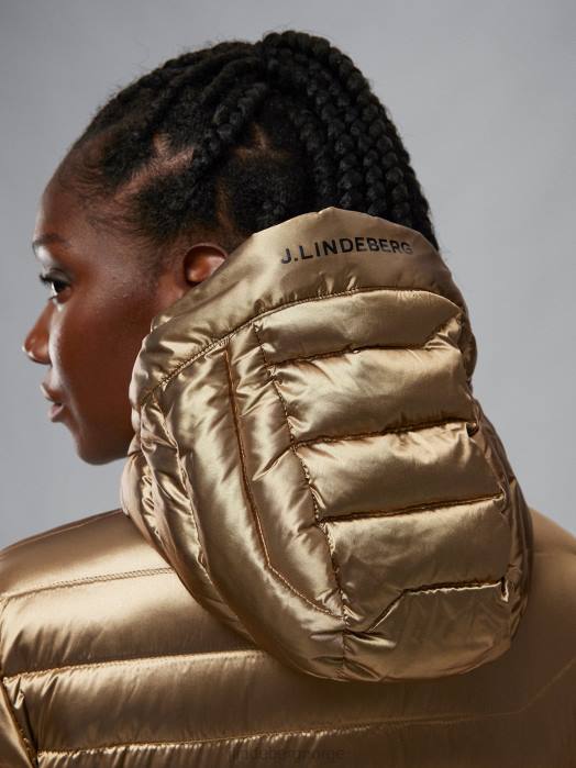 J.Lindeberg kvinner cliff light down parka tiger brun klær F8642852