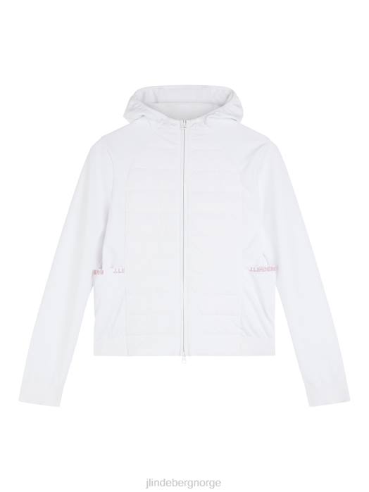 J.Lindeberg kvinner keisha hybrid hettejakke hvit klær F8642857