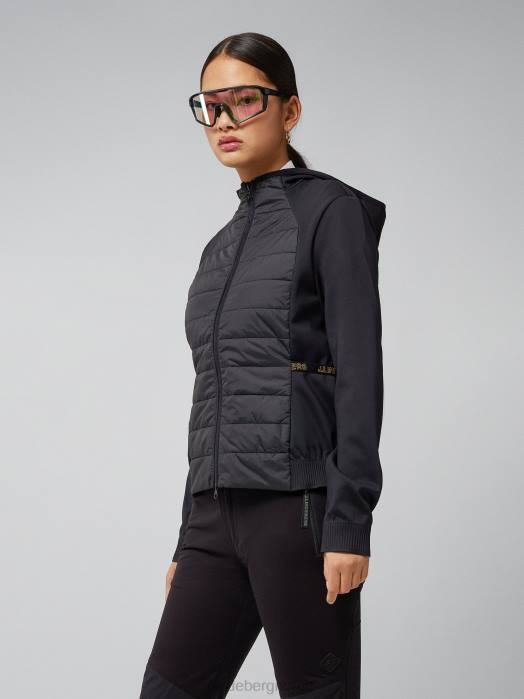 J.Lindeberg kvinner keisha hybrid hettejakke svart klær F8642858