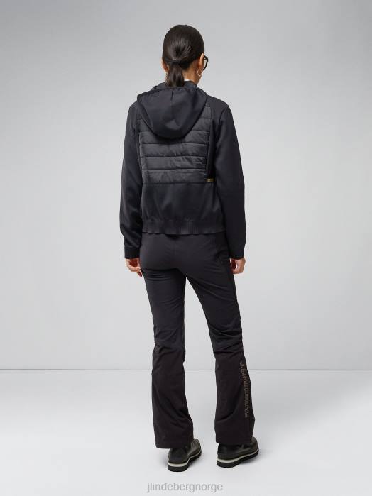J.Lindeberg kvinner keisha hybrid hettejakke svart klær F8642858