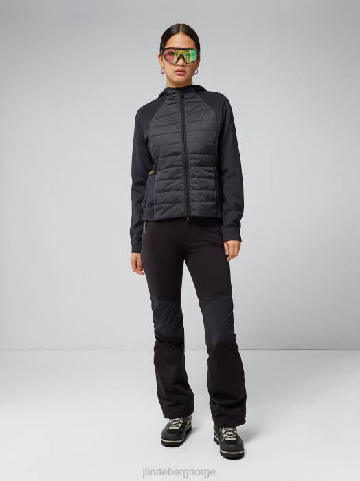 J.Lindeberg kvinner keisha hybrid hettejakke svart klær F8642858