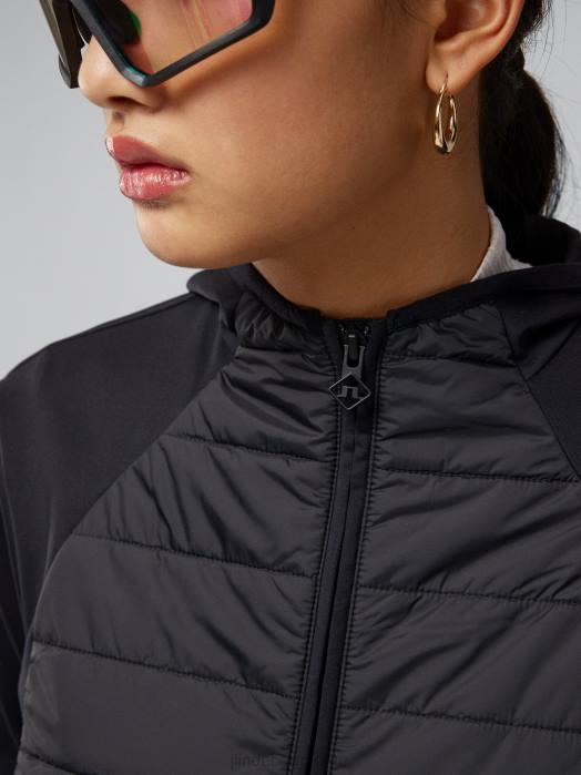 J.Lindeberg kvinner keisha hybrid hettejakke svart klær F8642858