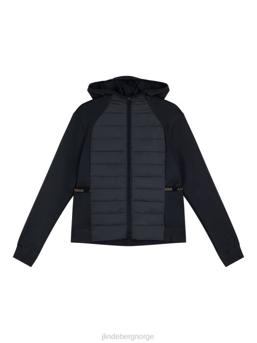 J.Lindeberg kvinner keisha hybrid hettejakke svart klær F8642858