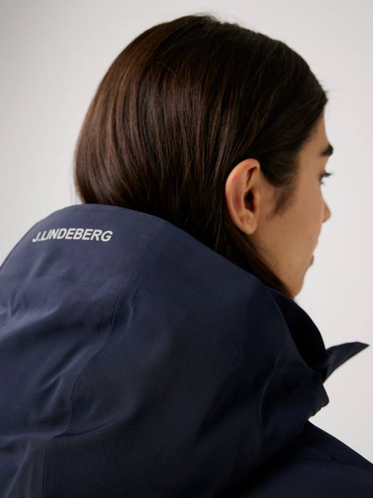 J.Lindeberg kvinner krystall dunjakke marinen klær F8642870