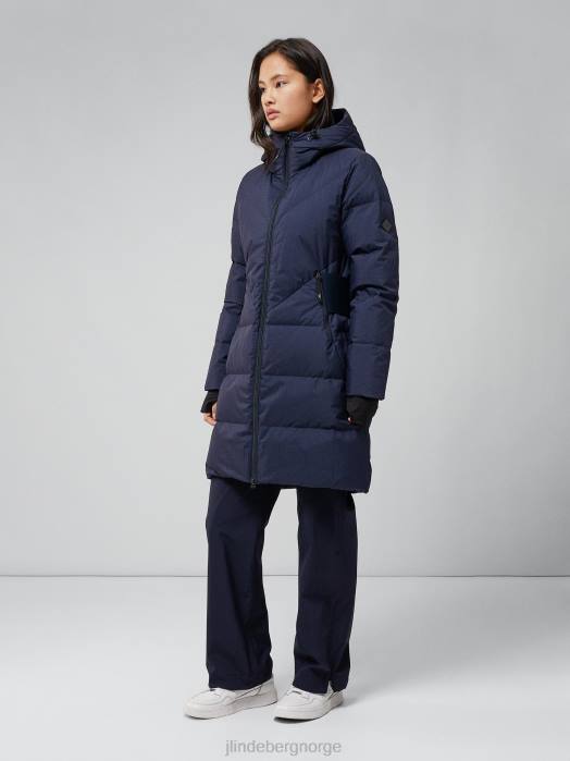 J.Lindeberg kvinner odyssey down parka marinen klær F8642850