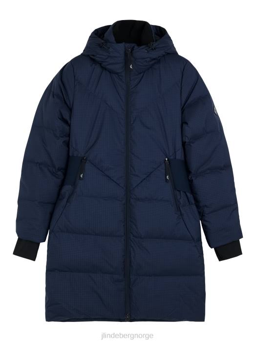 J.Lindeberg kvinner odyssey down parka marinen klær F8642850