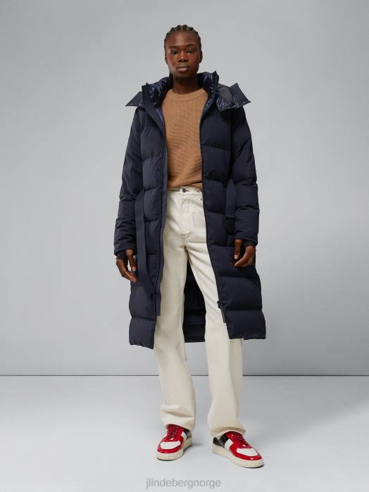J.Lindeberg kvinner orion down parka marinen klær F8642849